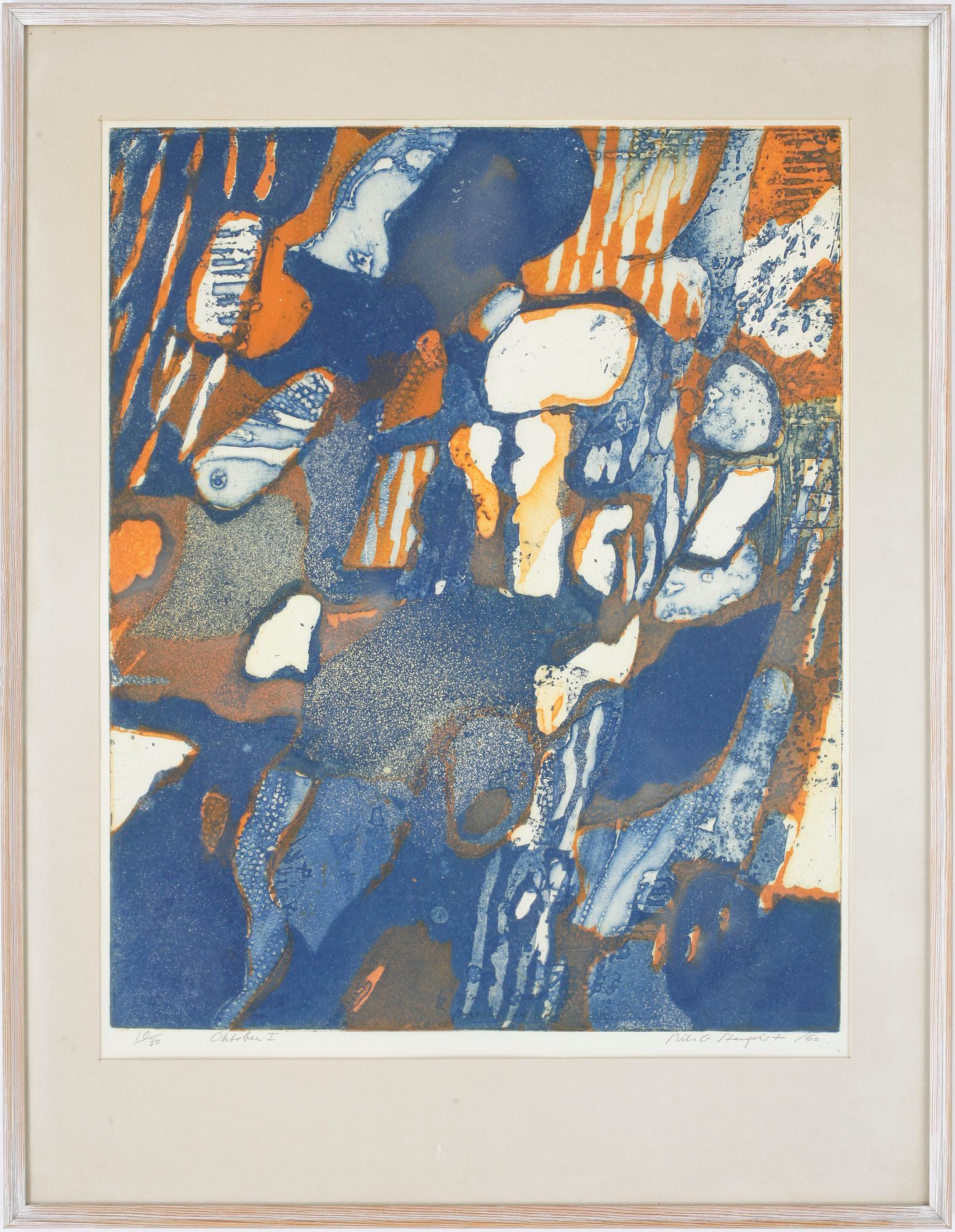 NILS G STENQVIST, färglitografi, signerad och numrerad 10/30, daterad 60.