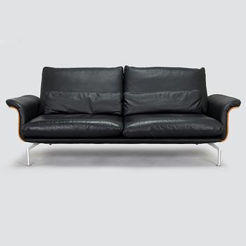 A leather sofa, Hjort Knudsen, Denmark, 21st Century.
