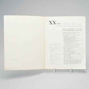 KONSTIDSKRIFT, XXe Siecle no 7, Pariisi, 1956.