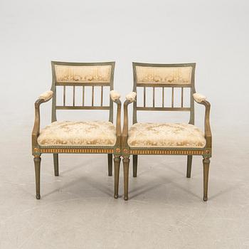 Salon group 3 pcs Gustavian style first half of the 20th century.