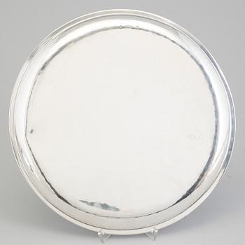 EVALD NIELSEN, a silver tray, Denmark 1938.