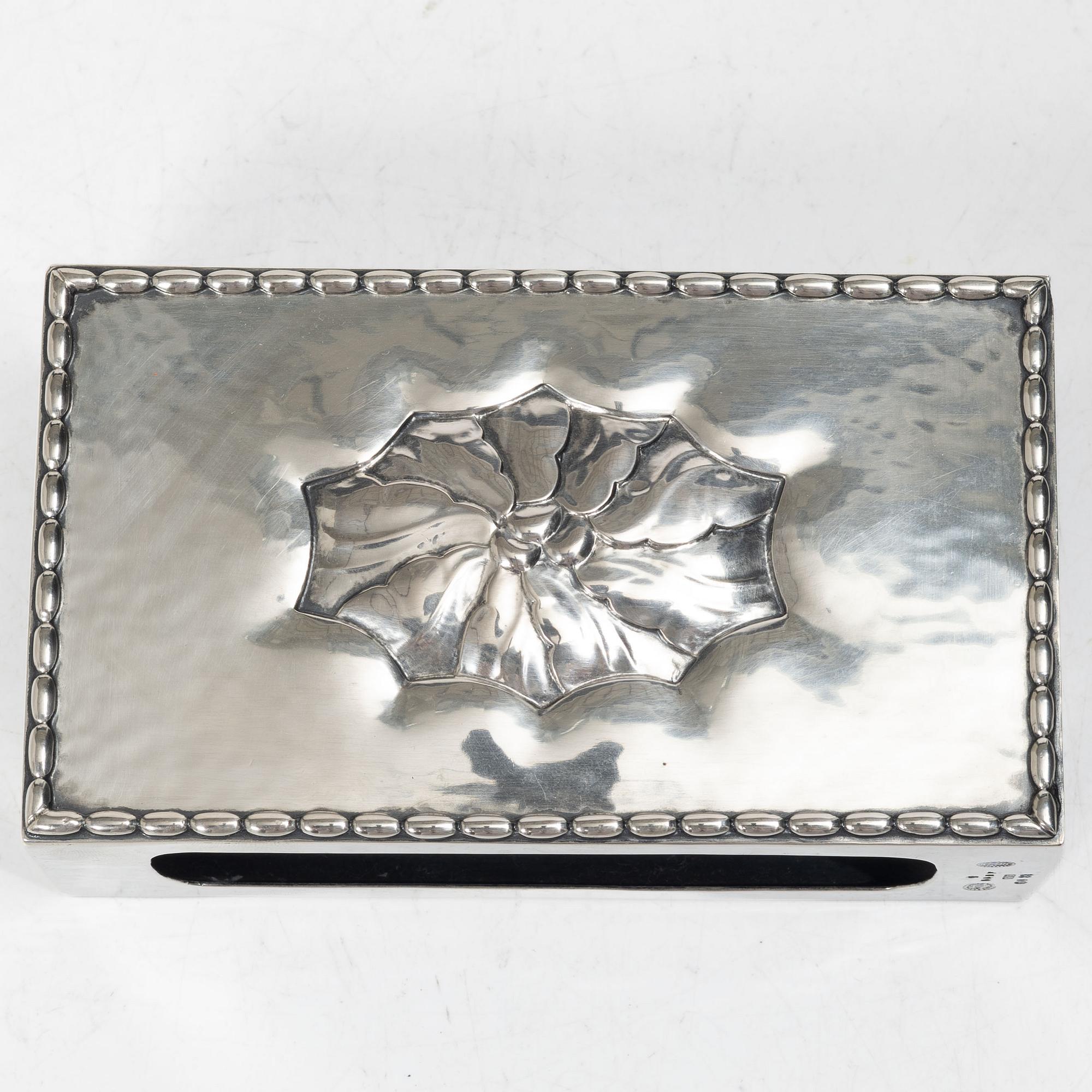 Georg Jensen, A silver matchbox case, model 83, Copenhagen 1919.