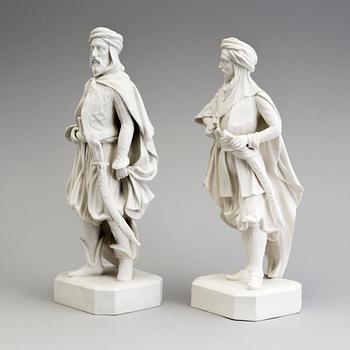 A PAIR OF PARIAN FIGURES, Gustafsberg, 1860/70.