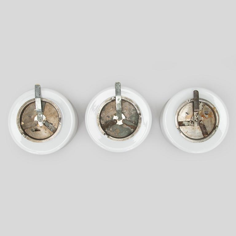 Paavo Tynell, A set of three mid 20th century ceiling lights 'A2-7' for Idman.