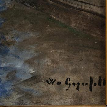 Wilhelm von Gegerfelt, Evening canal scene, Venice.