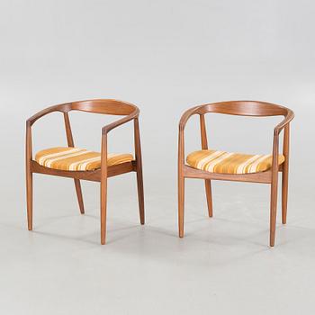 KAI KRISTIANSEN, a pair of armchairs for Ikea, model "Troja", 1960s.