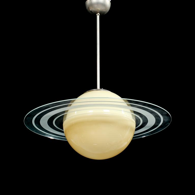 TAKLAMPA, "Saturnus", 1900-tal. Höjd ca 65 cm.