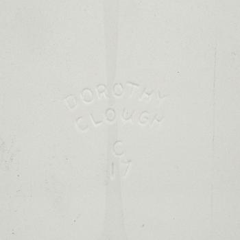 VÄGGPLAKETT samt VAS, keramik, Dorothy Clough, Upsala-Ekeby, 1900-talets mitt.