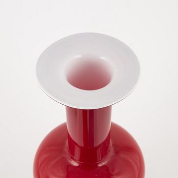 Otto Brauer, three vases, Holmgaard, Denmark, 1960's/70's.