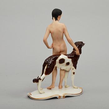 FIGURIN, porslin. Volkstedt, Tyskland 1900-talets mitt.