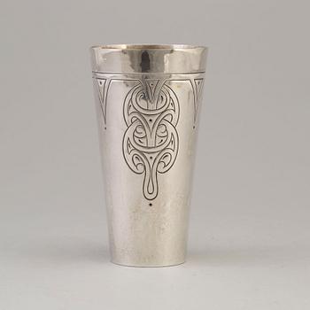 CARL J. S. MØINiCHEN, bägare, silver, jugend, Köpenhamn 1904.