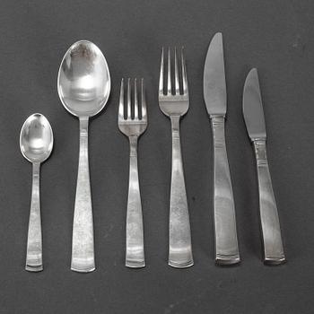 A Swedish mid 20th century 62 piece silver cutlery, mark of GAB, Stockholm 1960s/-70s.