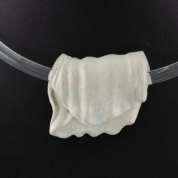 Siv Lagerström, two necklaces, acrylic plastic and ceramics.