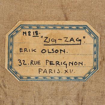 Erik Olson, "Zig-zag".