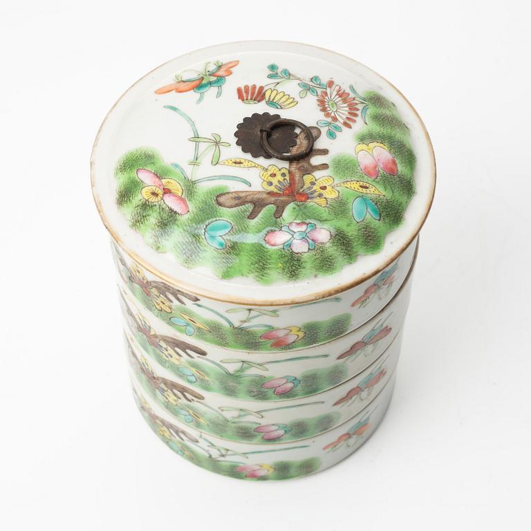 Matlåda, porslin, Kina, sen Qingdynasti/omkring år 1900.