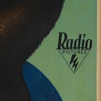 MOVIE POSTER, "King Kong", J Olséns Litografiska Anstalt, Stockholm, 1933.
