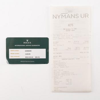 Rolex, Cosmograph, Daytona, wristwatch, chronograph, 40 mm.