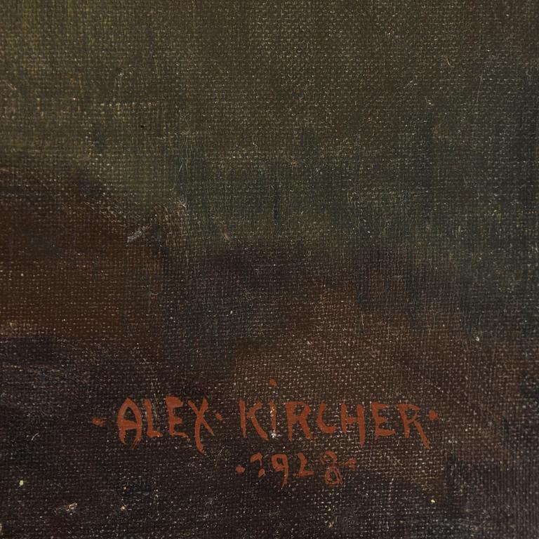 ALEXANDER KIRCHER, oil on canvas, signed o dated 1928.