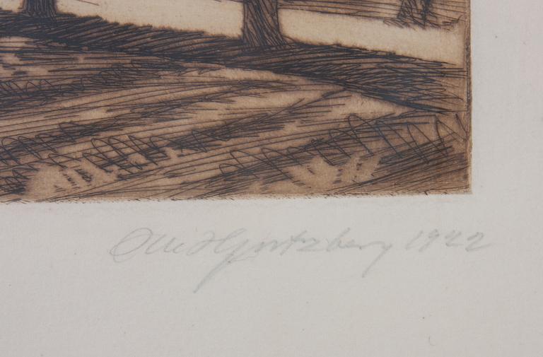 HJORTZBERG, OLLE, etsning, sign o dat 1922, numr 45/100.