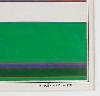 Nils Kölare, gouache, signed and dated -75.