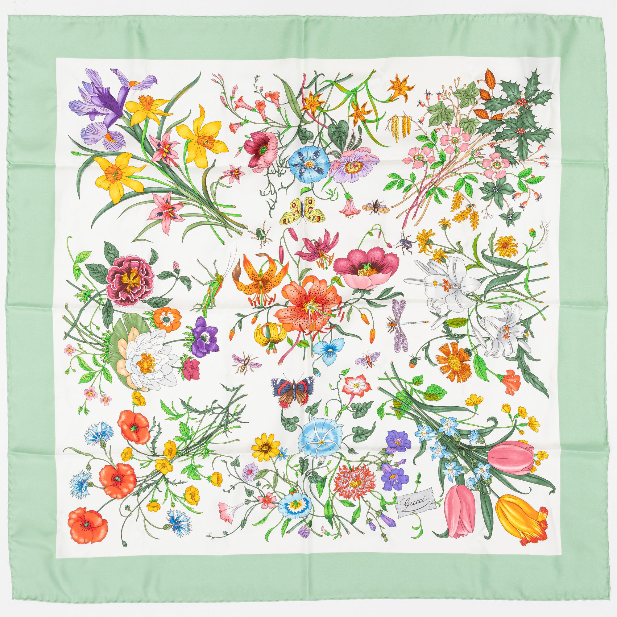 Gucci floral scarf hotsell