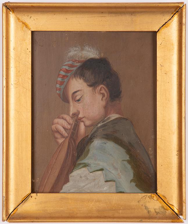 Svensk konstnär, 1700-tal. Yngling med luta.