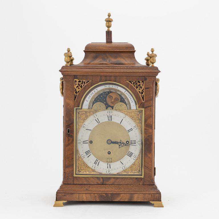 A George III 18th century musical  bracket clock by Eardley Norton.