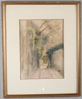 OKÄND KONSTNÄR, akvareller 2 st. signerad N. Paldani, daterad 1906.