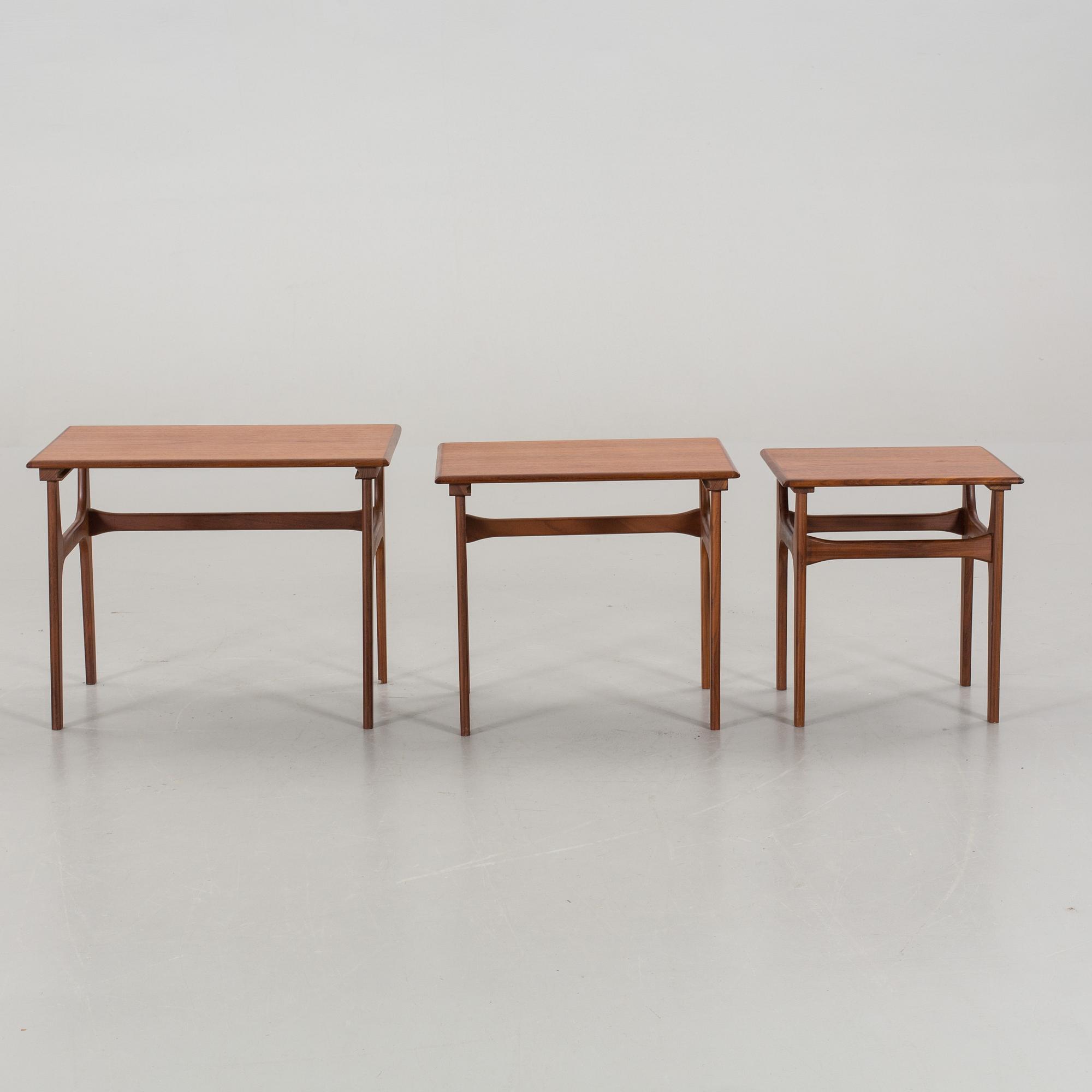 SATSBORD, 3 delar teak. Danmark,