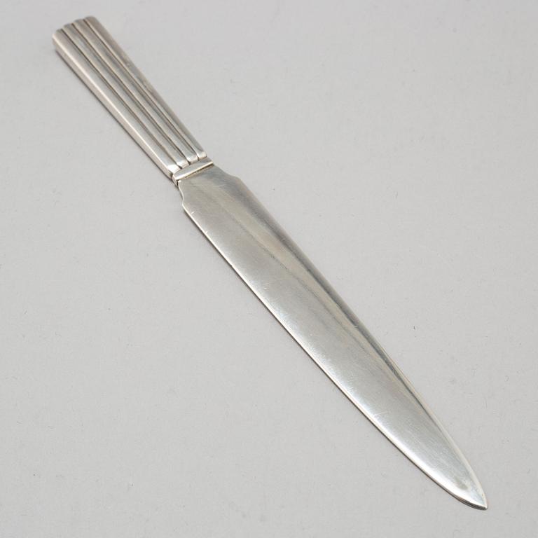 SIGVARD BERNADOTTE, a "Bernadotte" silver letter opener for Georg Jensen, Copenhagen post 1945.