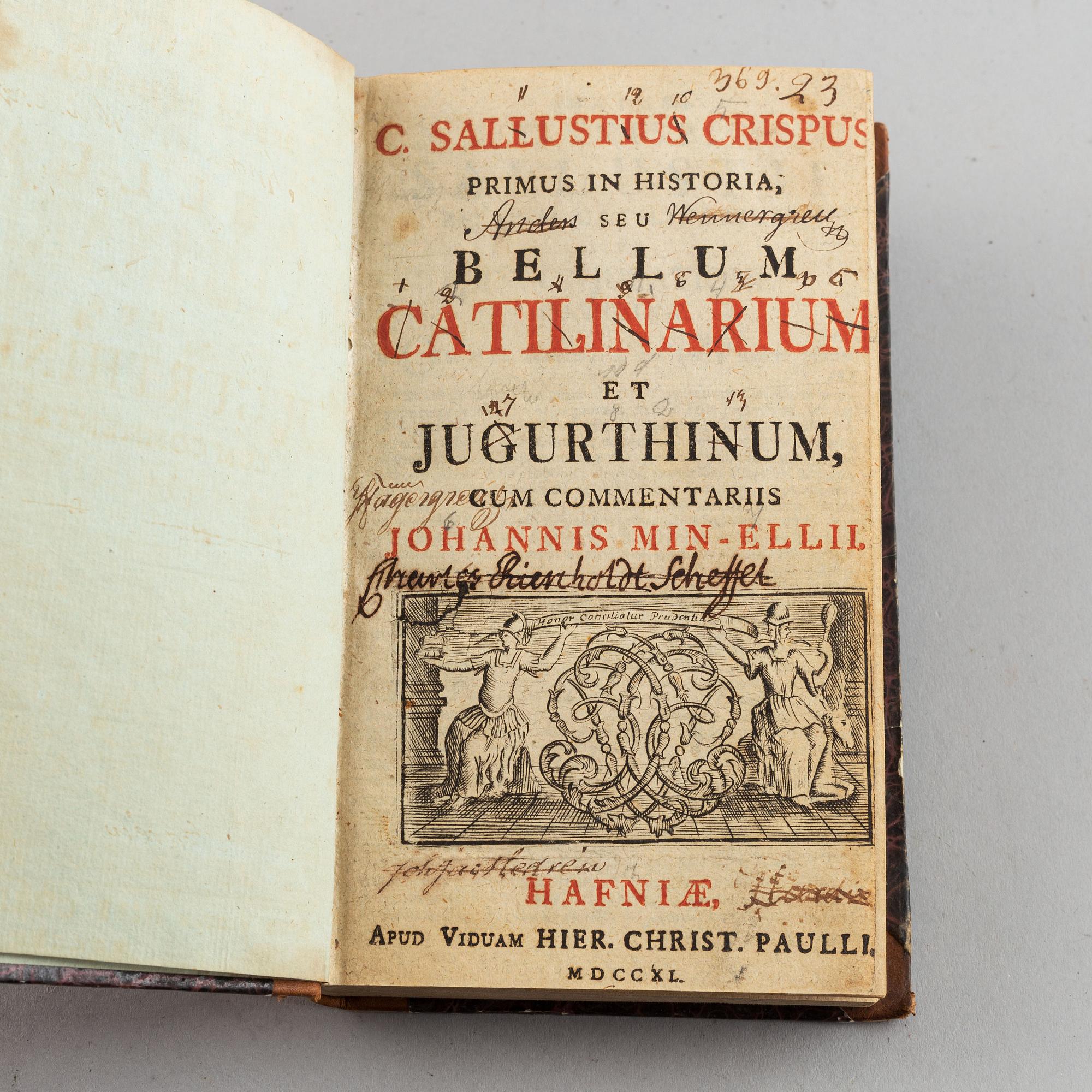 Five 18th century books.