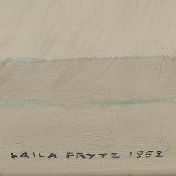LAILA PRYTZ, oil on panel, signed and dated 1952.