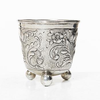 A German Baroque beaker, Swedish import marks Juveleraraktiebolaget T Petersson, Norrköping 1931.