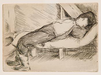 Hugo Simberg, "Sovande man II".