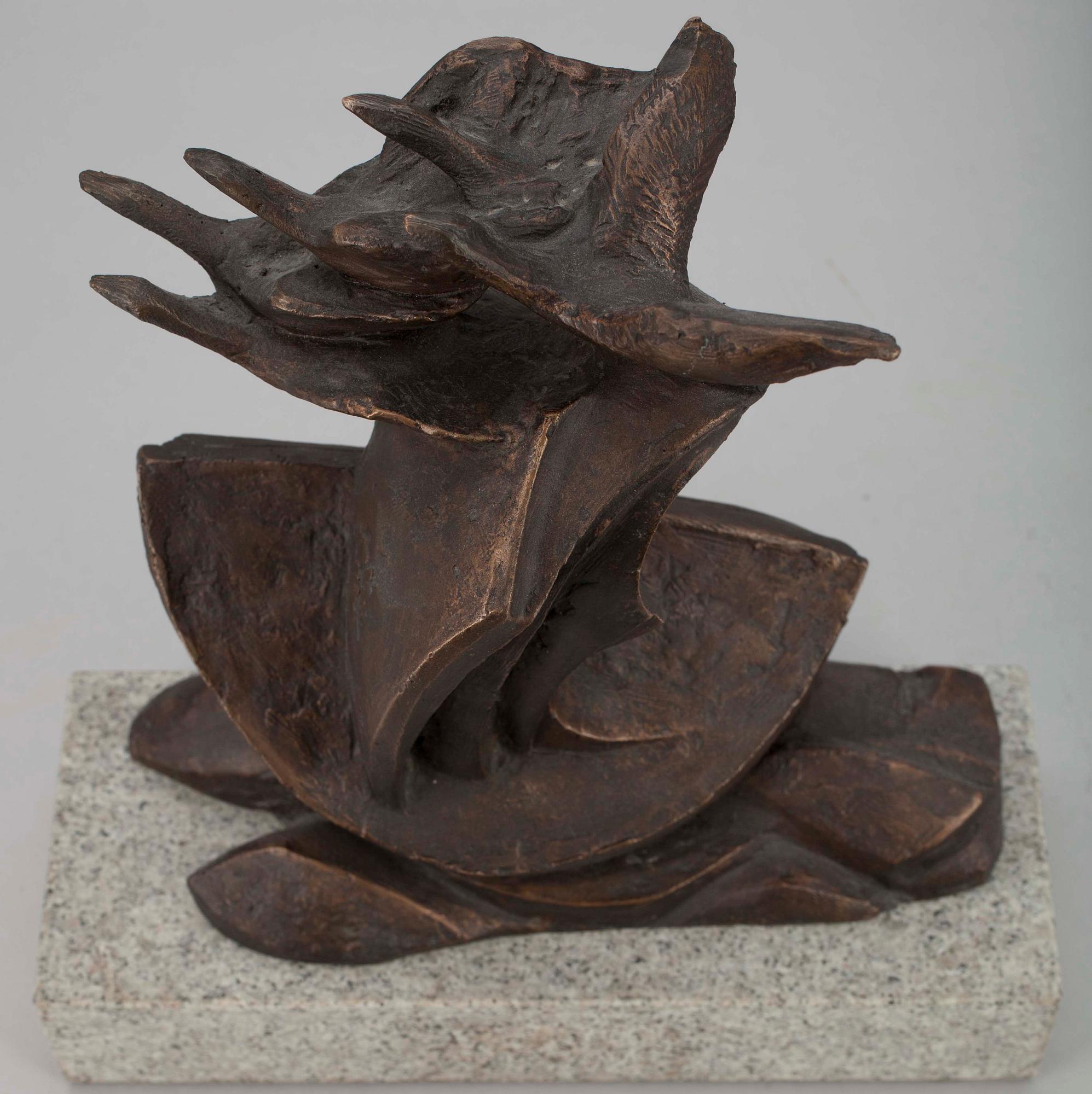 LISE AMUNDSEN, FÅGLAR. Brons, sign. 1987.