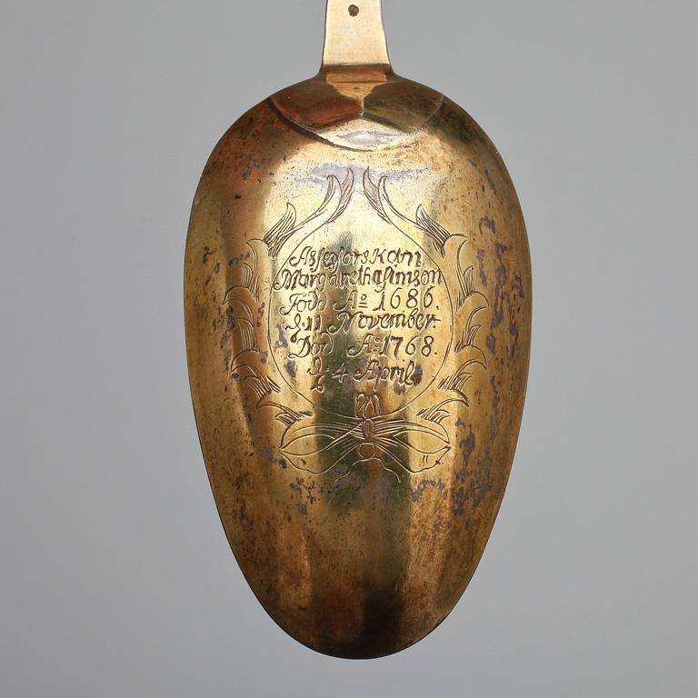 SKED. Silver. Magnus Stråtin, Uddevalla 1768. Vikt 64 g.