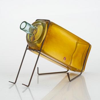 Markku Salo, a Pro Arte glass and metal sculpture, ' signed M. Salo Nuutajärvi. Design year 2000.