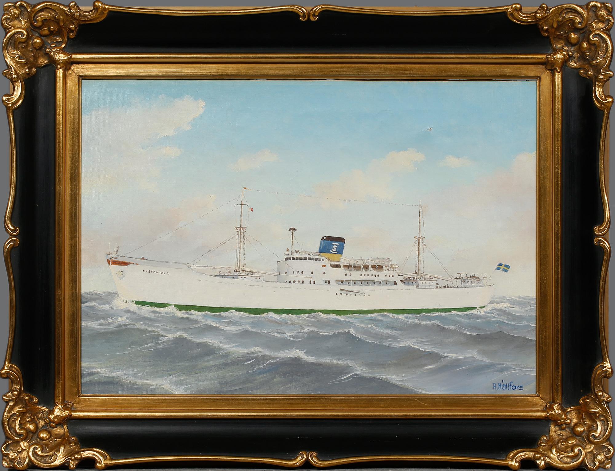 OKÄND KONSTNÄR, olja på duk, signerad A Hällfors.