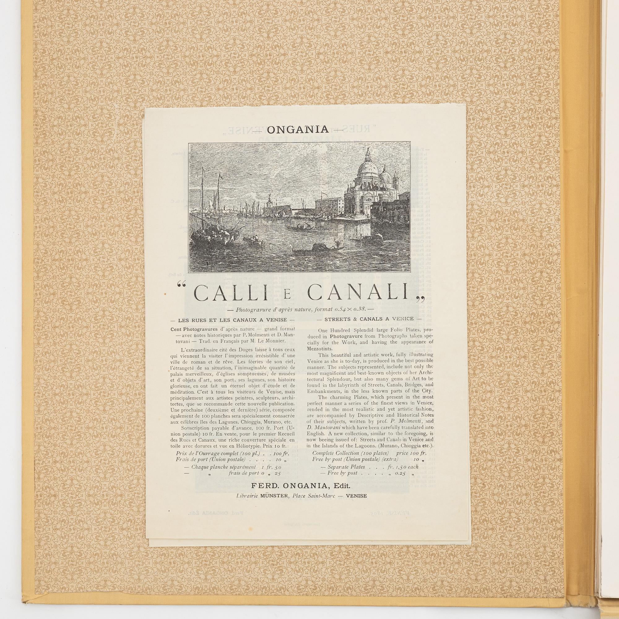Photogravure plates from Venice.