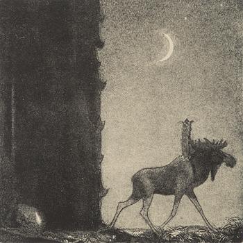 John Bauer, "Tuvstarr rider på Skutt".