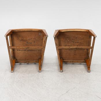 Stolar, ett par, sengustavianska, Medelpad, daterade 1840.