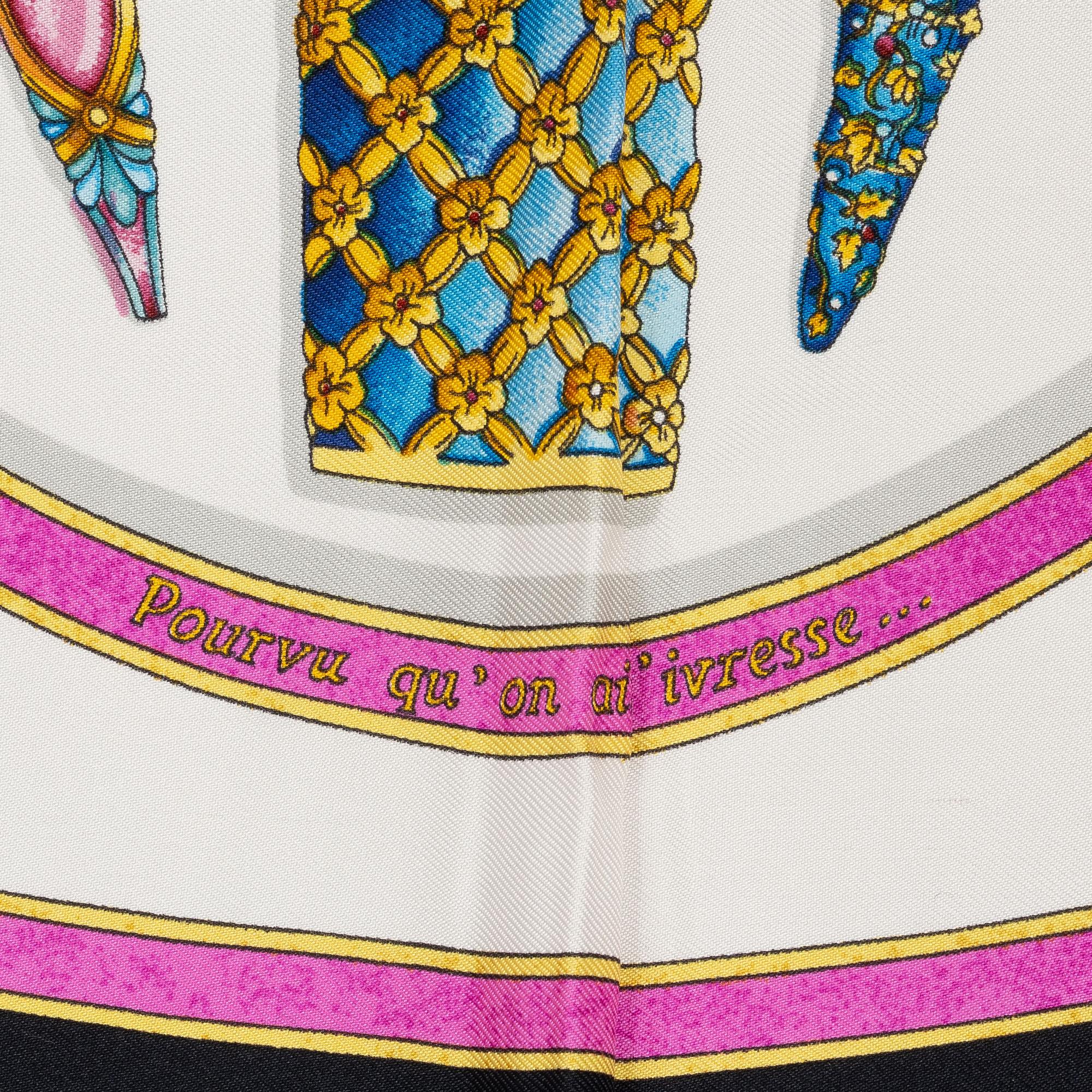 Hermès, scarf, "Qu'importe le flacon".