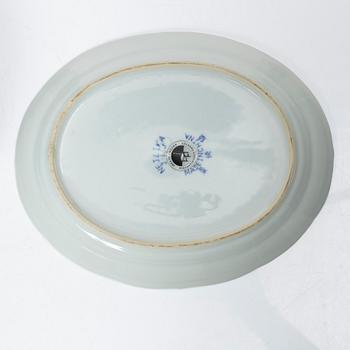 Tureen with lid and platter, porcelain, "Clove", IKEA's 18th-century series, 1990s.