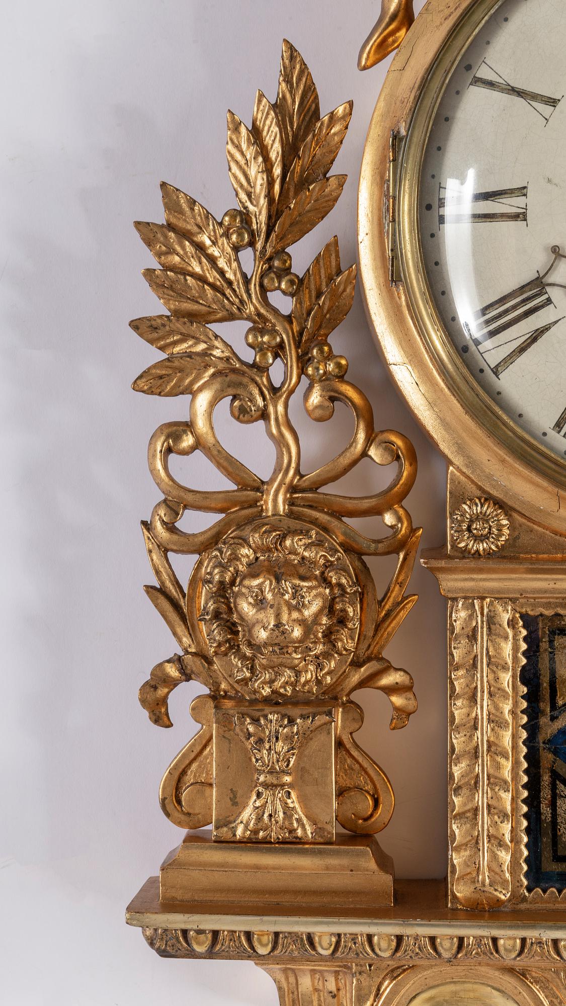 A Swedish Empire wall-clock.