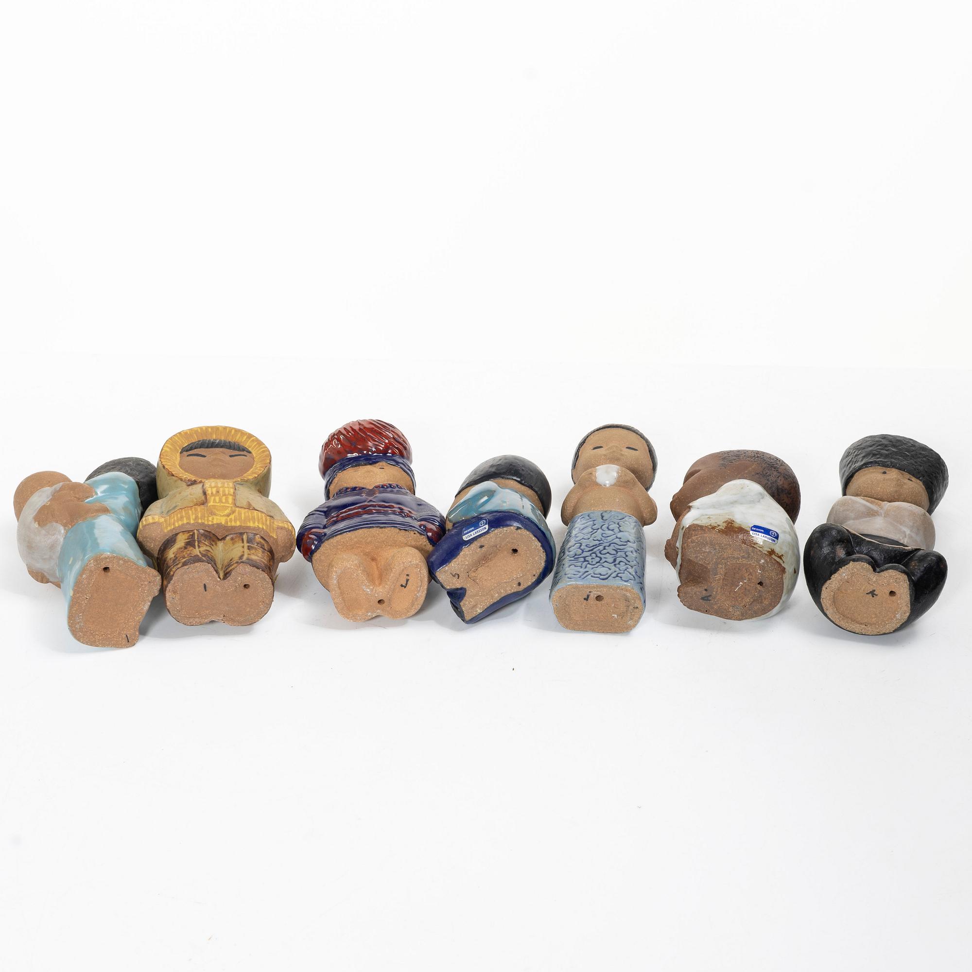 Lisa Larson, Seven figurines, Gustavsberg.