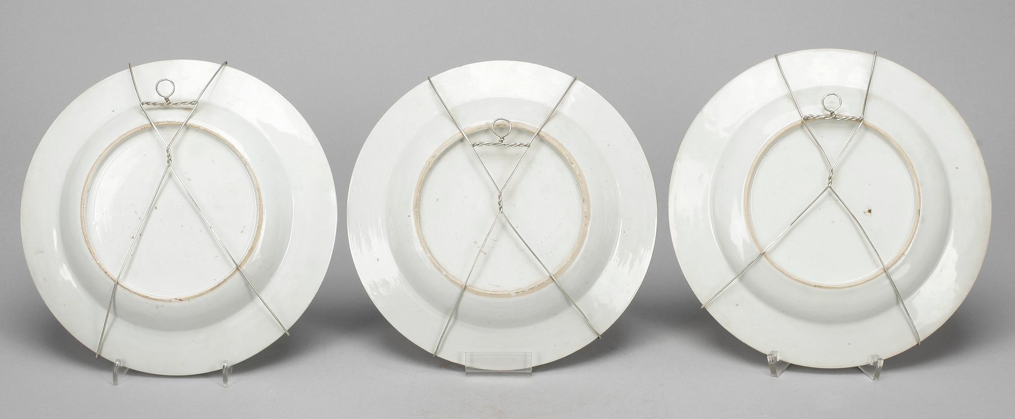 TALLRIKAR, 5+1 st, porslin, Kina, Qianlong, 1700-tal.