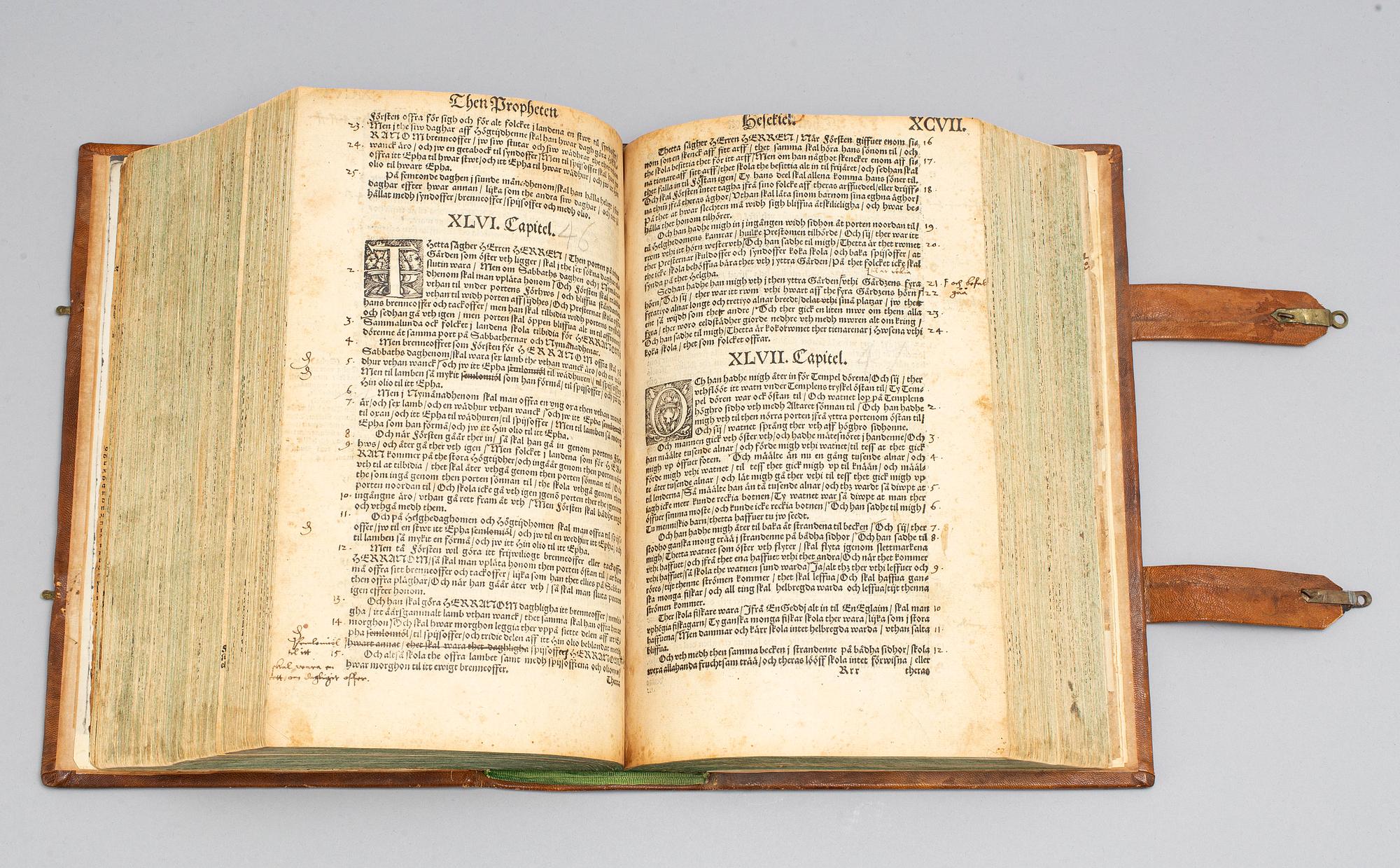 A bible, called Gustav Vasa's Bible, printed in Uppsala 1541.