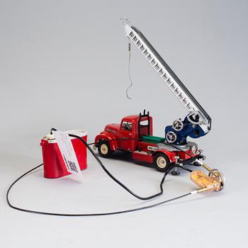 A Schuco Electro Construction Fire Engine, 1960's.