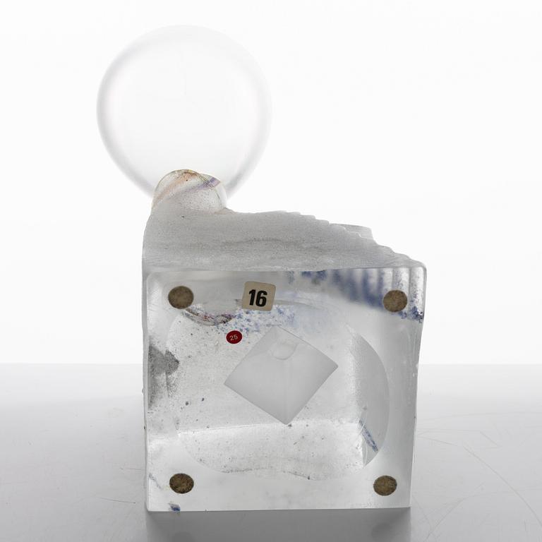 Bertil Vallien, skulptur, glas, Kosta Boda, signerad.