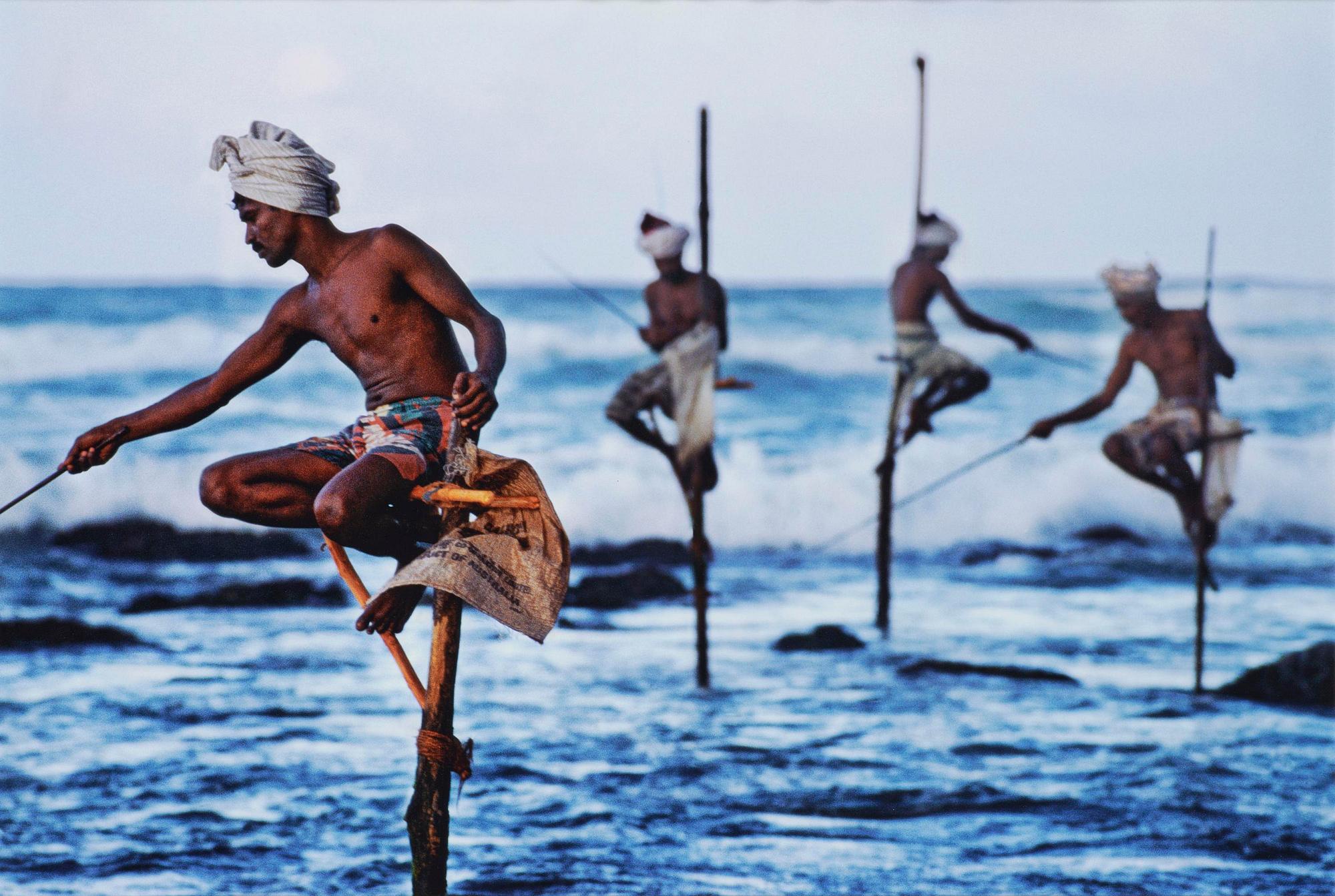 Steve McCurry, "Stilt Fisherman, Sri Lanka, 1995".